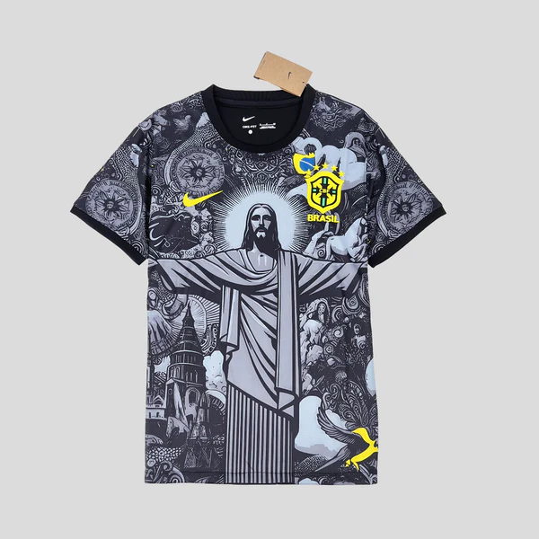 Brazil Christ the Redeemer Special Edition black Copa America 2024 Football Jersey 1:1 Thai Quality