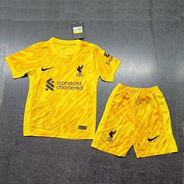 Kids LFC 24/25 Yellow Goalkeeper Kit 1:1 Thai Quality