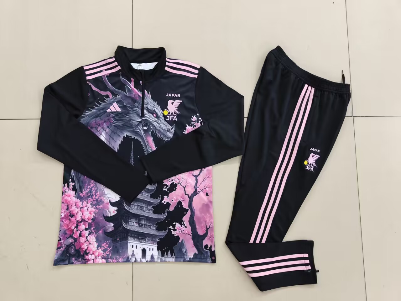 24/25 Japan black print Training suit set 1:1 Thai quality