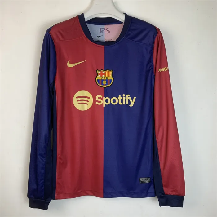 Barcelona Home Jersey 24/25 Football Jersey Long Sleeve 1:1 Thai quality