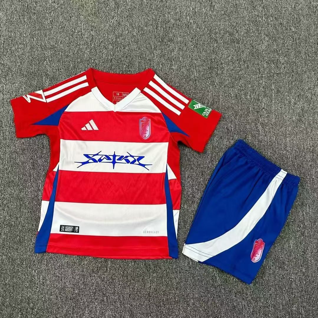 Kids 24/25 Granada CF Home Jersey 1:1 Thai Quality