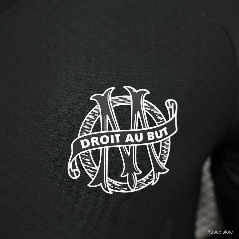 Player Version 24/25 Olympique Marseille Black 125th Goalkeeper Jersey 1:1 Thai quality