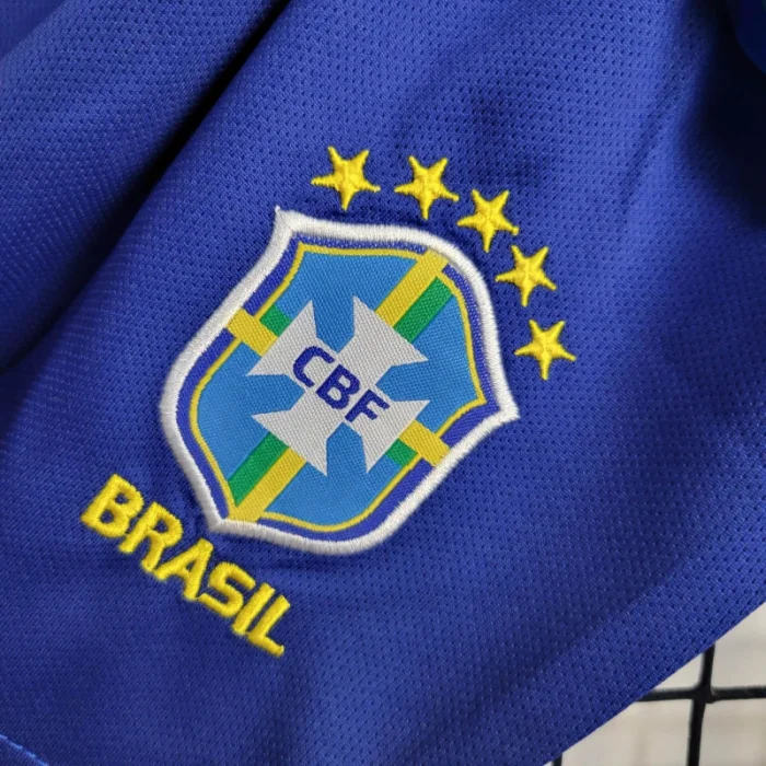 Kids Brazil Away Kit 24/25 Copa America 2024 Football Jersey 1:1 Thai Quality