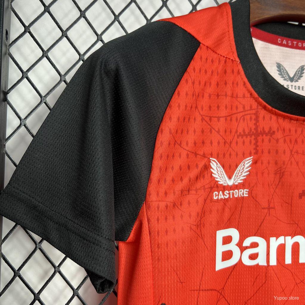 24/25 Kids Bayer 04 Leverkusen Home Jersey 1:1 Thai Quality Kids Size