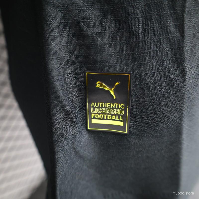 Player Version 24/25 Olympique Marseille Black 125th Goalkeeper Jersey 1:1 Thai quality