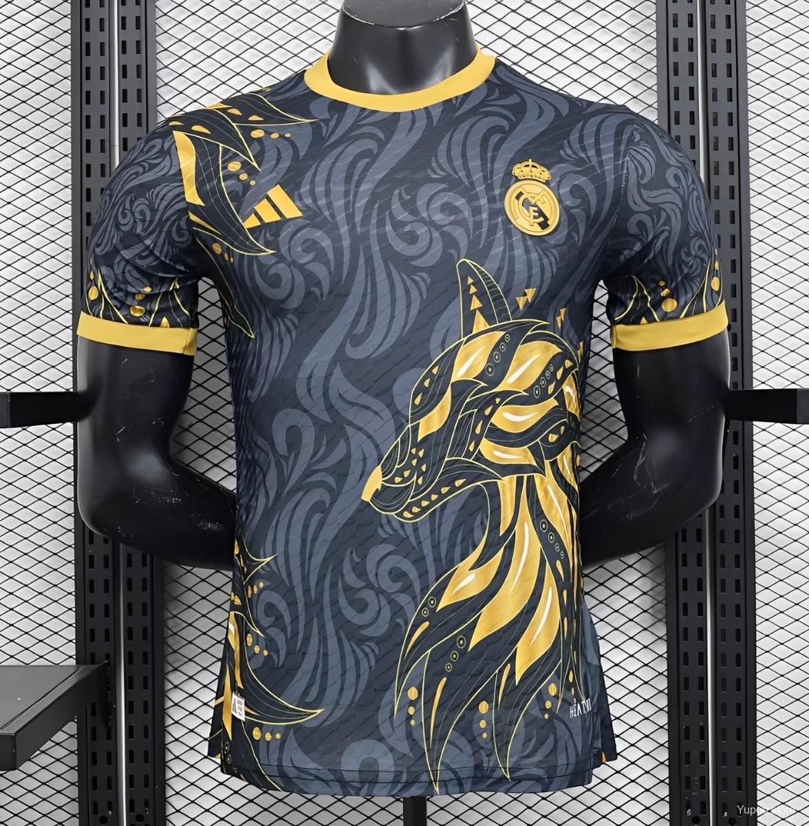 Player Version 24/25 Real Madrid Black/Golden Special Jersey 1:1 Thai Quality
