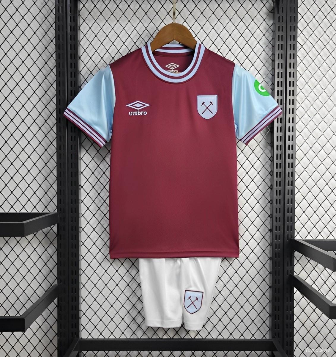 24/25 Kids West Ham United Home Jersey 1:1 Thai Quality