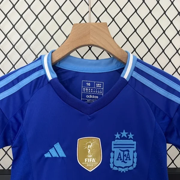 Kids Argentina Away Kit 24/25 Copa America 2024 Football Jersey