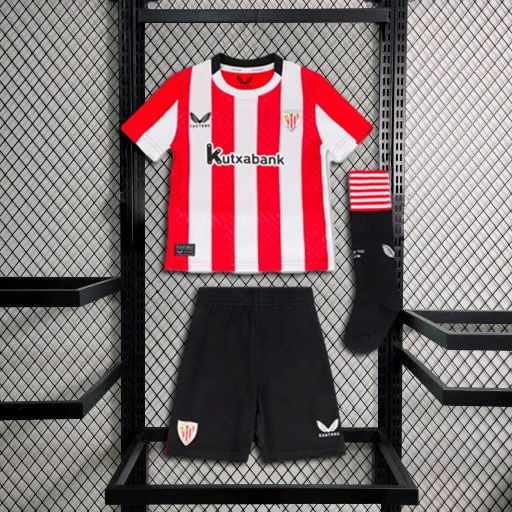 24/25 Athletic Bilbao Kids Home Kit 1:1 Thai Quality