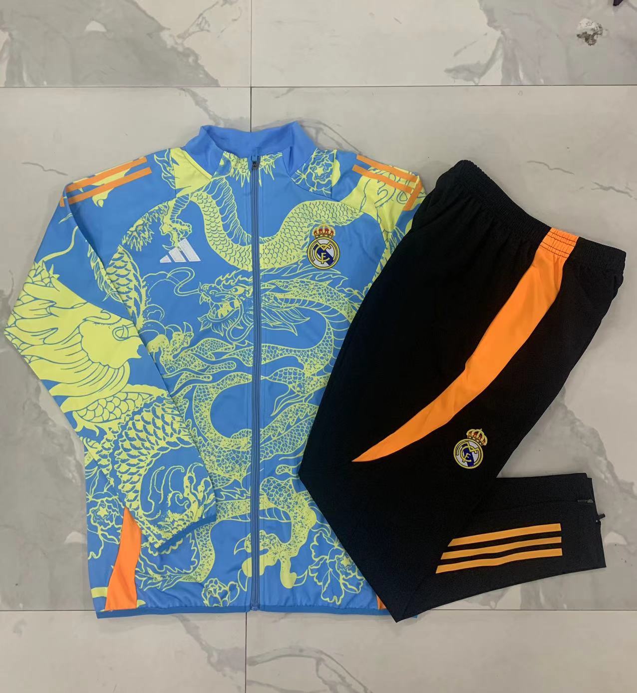 2425 Long pull Real Madrid light blue (inkjet dragon) 1:1 Thai Quality