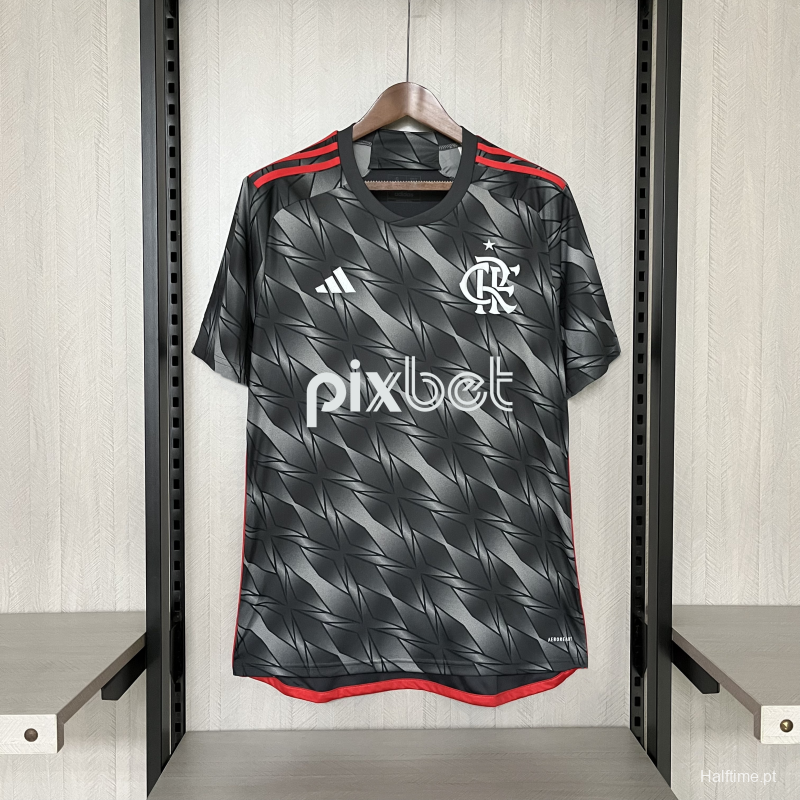 24/25 Flamengo Third Black Jersey With Full Sponsor 1:1 Thai Quality