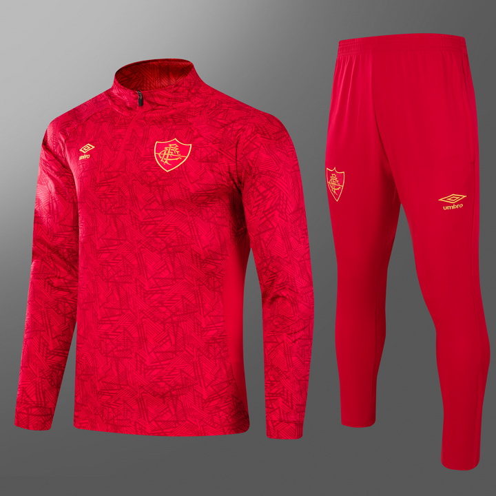 24/25 Fiorentina red half-zip training suit 1:1 Thai quality