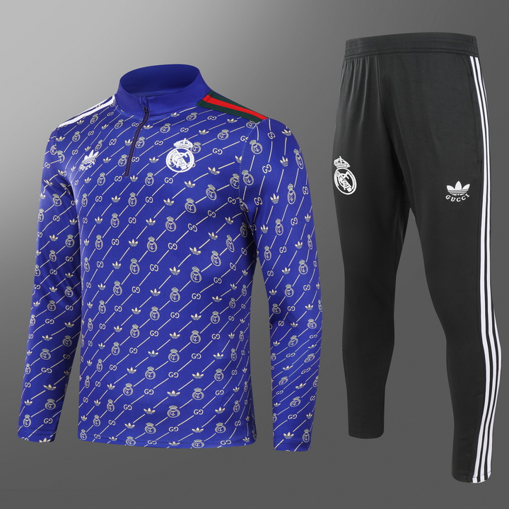 24/25 Real Madrid purple co-branded half-pull training suit 1:1 Thai quality