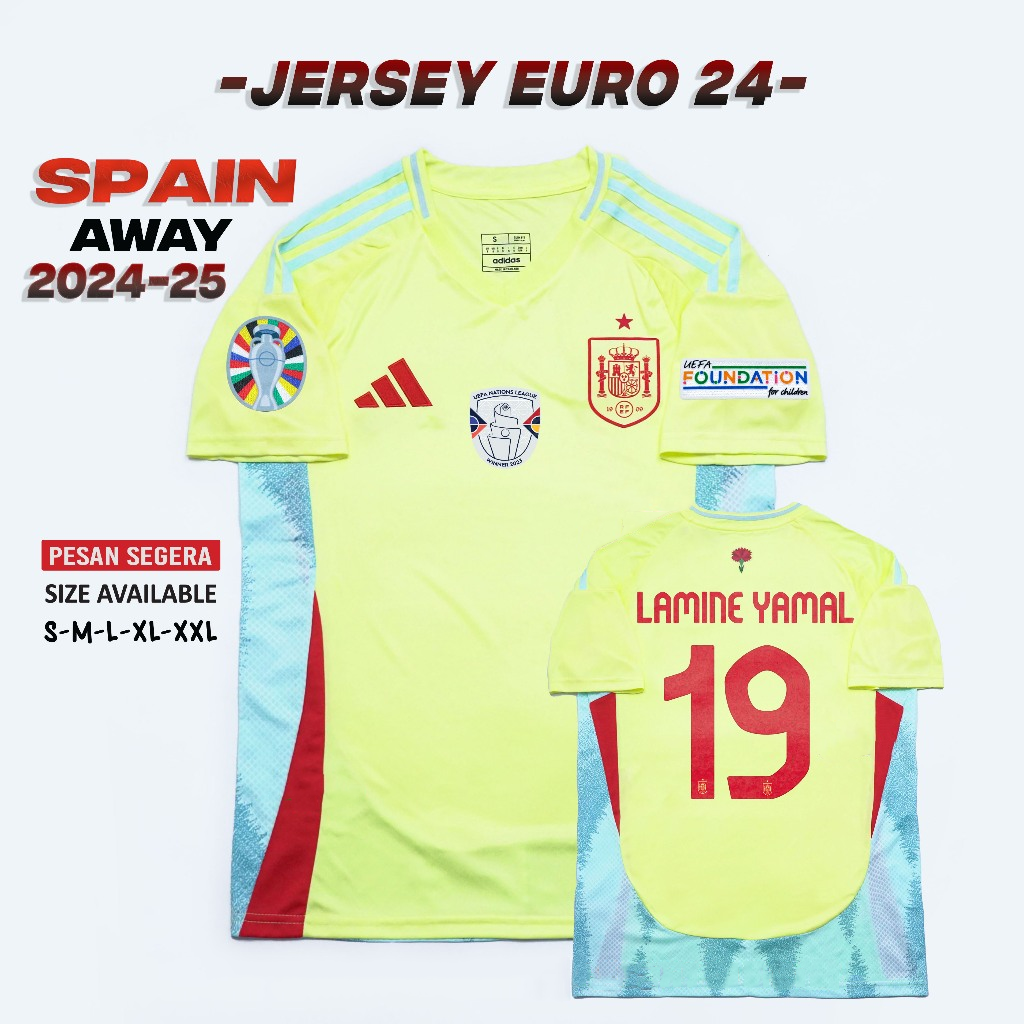 Edición Campeón Fan Spain Away Kit 24/25 Euro Cup 2024 Football Jersey
