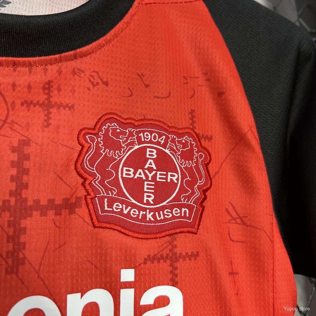 24/25 Kids Bayer 04 Leverkusen Home Jersey 1:1 Thai Quality Kids Size