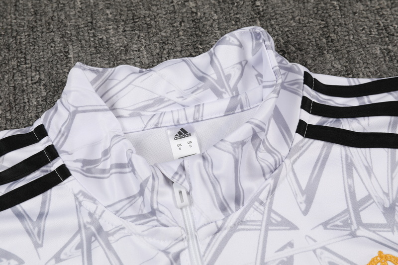 24/25 Real Madrid grey print half-zip training suit 1:1 Thai quality