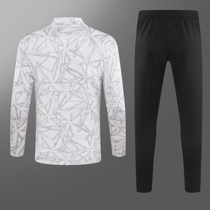 24/25 Real Madrid grey print half-zip training suit 1:1 Thai quality