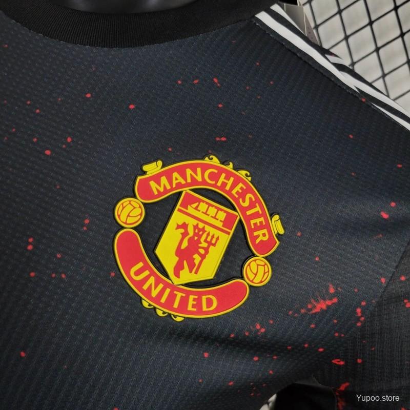 Player Version 24/25 Man Utd Black/Red Special Jersey 1:1 Thai quality