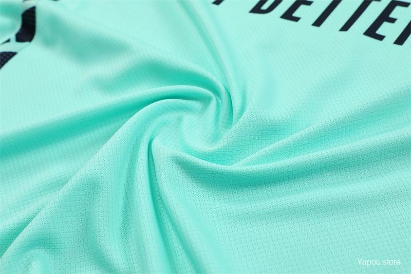 24/25 Real Madrid Lake Blue Short Sleeve Jersey+Shorts  1:1 Thai quality