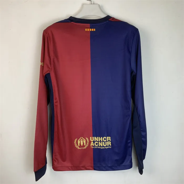 Barcelona Home Jersey 24/25 Football Jersey Long Sleeve 1:1 Thai quality