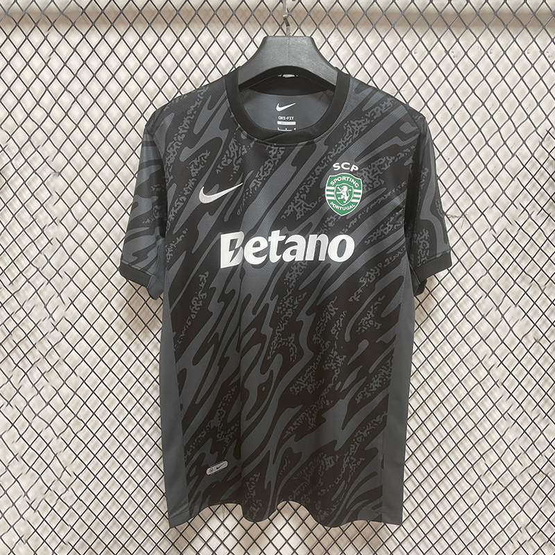 24/25 Sporting Lisbon Black Goalkeeper Jersey 1:1 Thai quality
