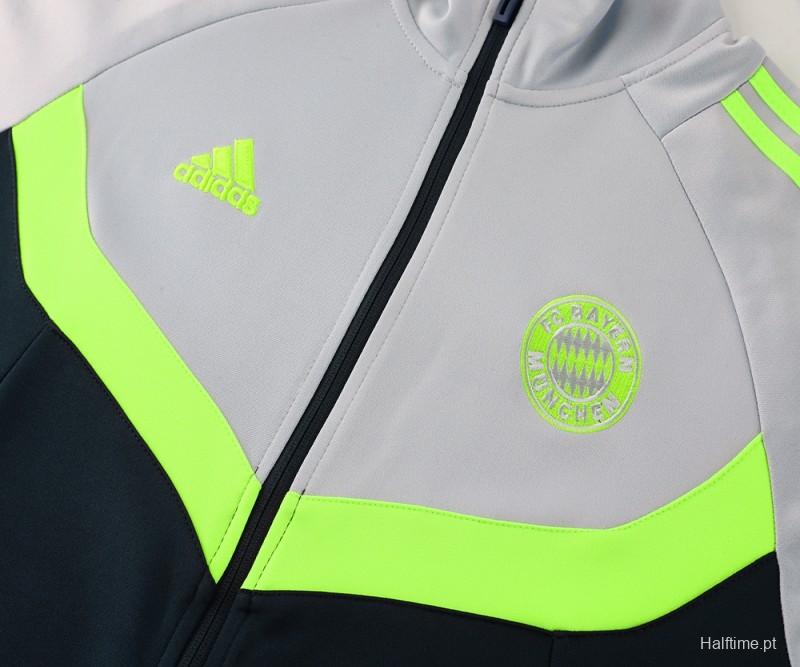 24/25 Bayern Munich Grey/Black Full Zipper Jacket +Long Pants 1:1 Thai quality