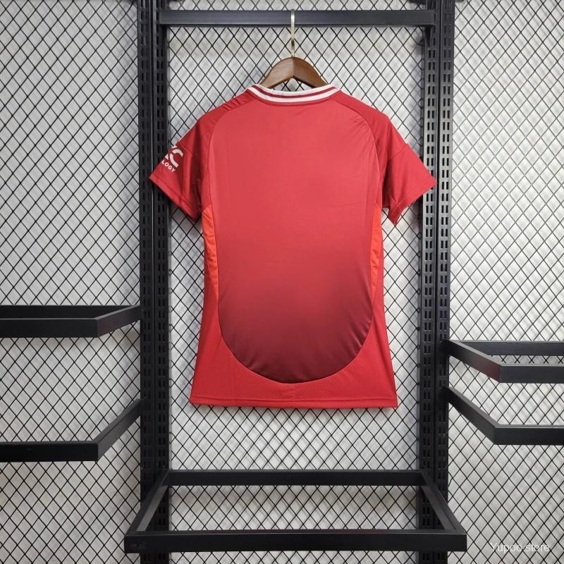 24/25 Women's Man Utd Home Football Jersey 1:1 Thai Quality