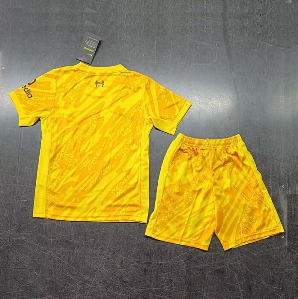 Kids LFC 24/25 Yellow Goalkeeper Kit 1:1 Thai Quality