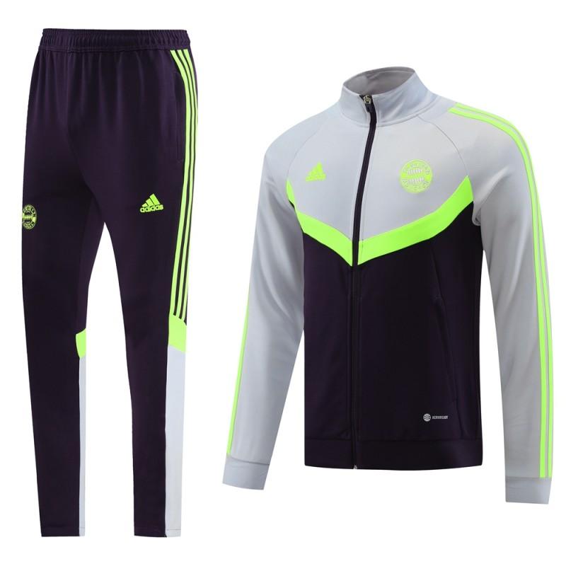 24/25 Bayern Munich Grey/Black Full Zipper Jacket +Long Pants 1:1 Thai quality