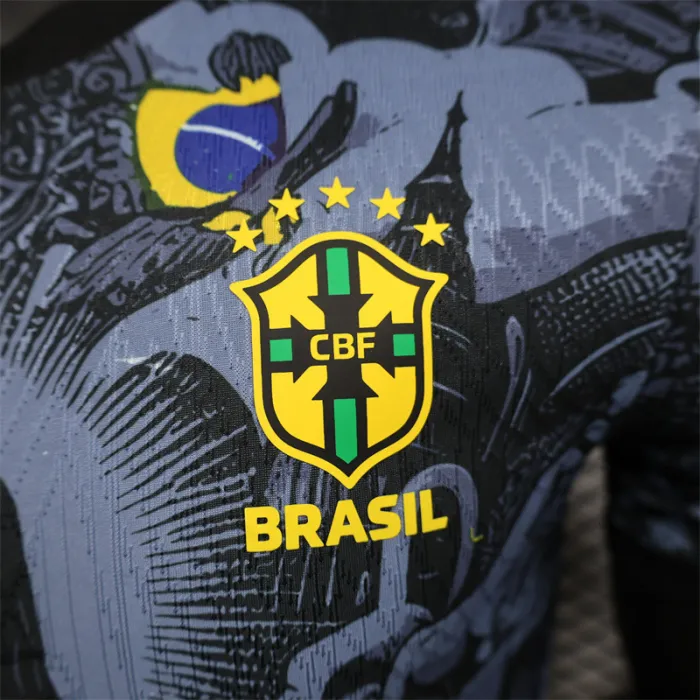 Player version Brazil Christ the Redeemer Special Edition black Copa America 2024 Football Jersey 1:1 Thai Quality