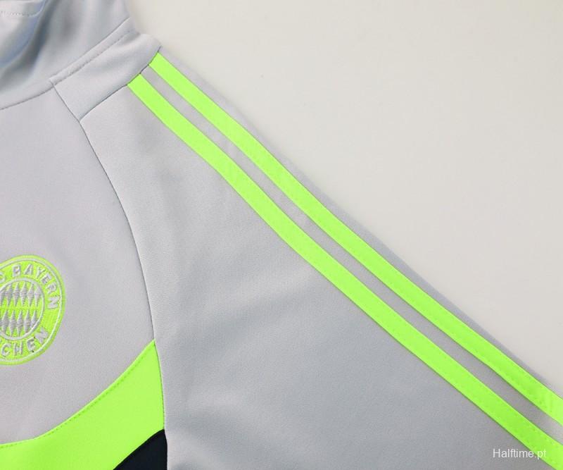 24/25 Bayern Munich Grey/Black Full Zipper Jacket +Long Pants 1:1 Thai quality