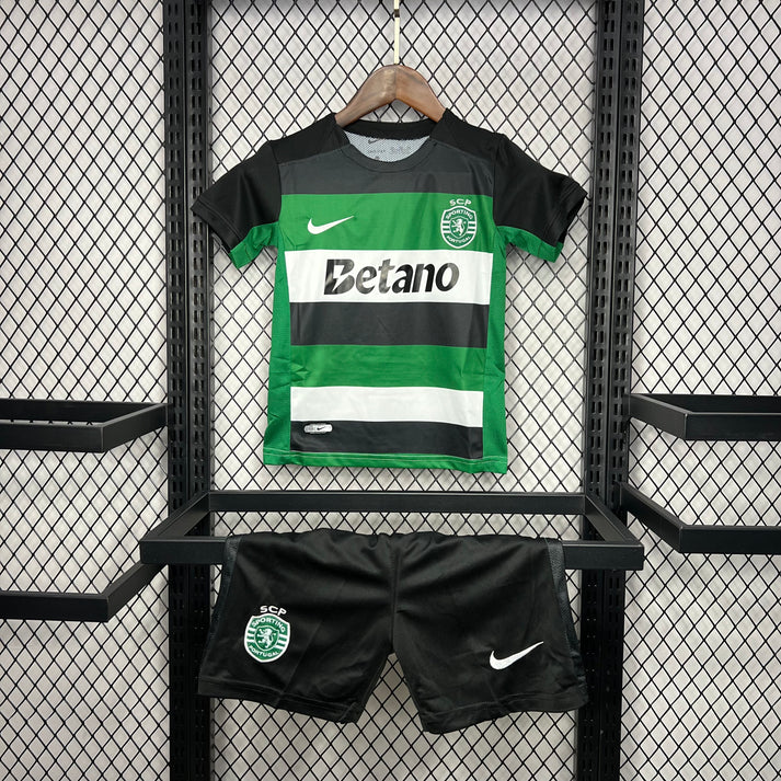 Kids 24/25 Sporting Lisbon Home Football Shirt 1:1 Thai Quality