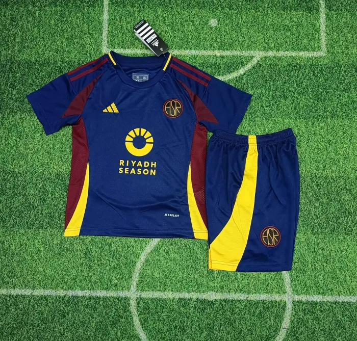 Kids AS Roma Third Jersey 24/25 Football Kit 1:1 Thai Quality Kids Size