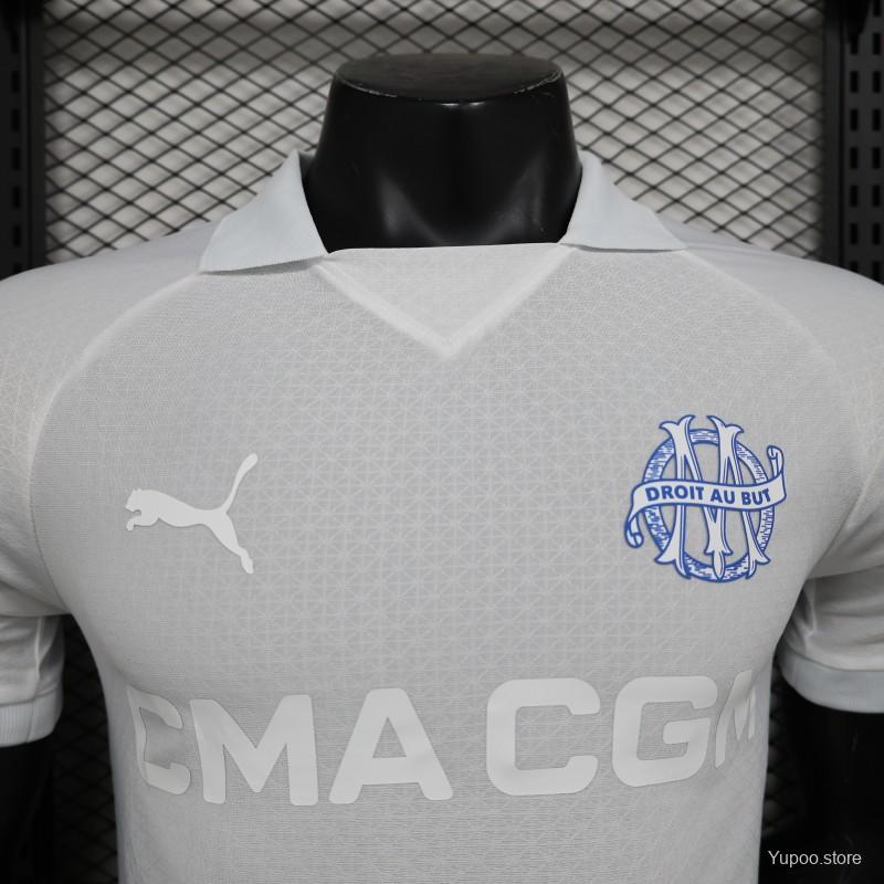 Player Version 24/25 Olympique Marseille 125th Anniversary White Jersey 1:1 Thai quality