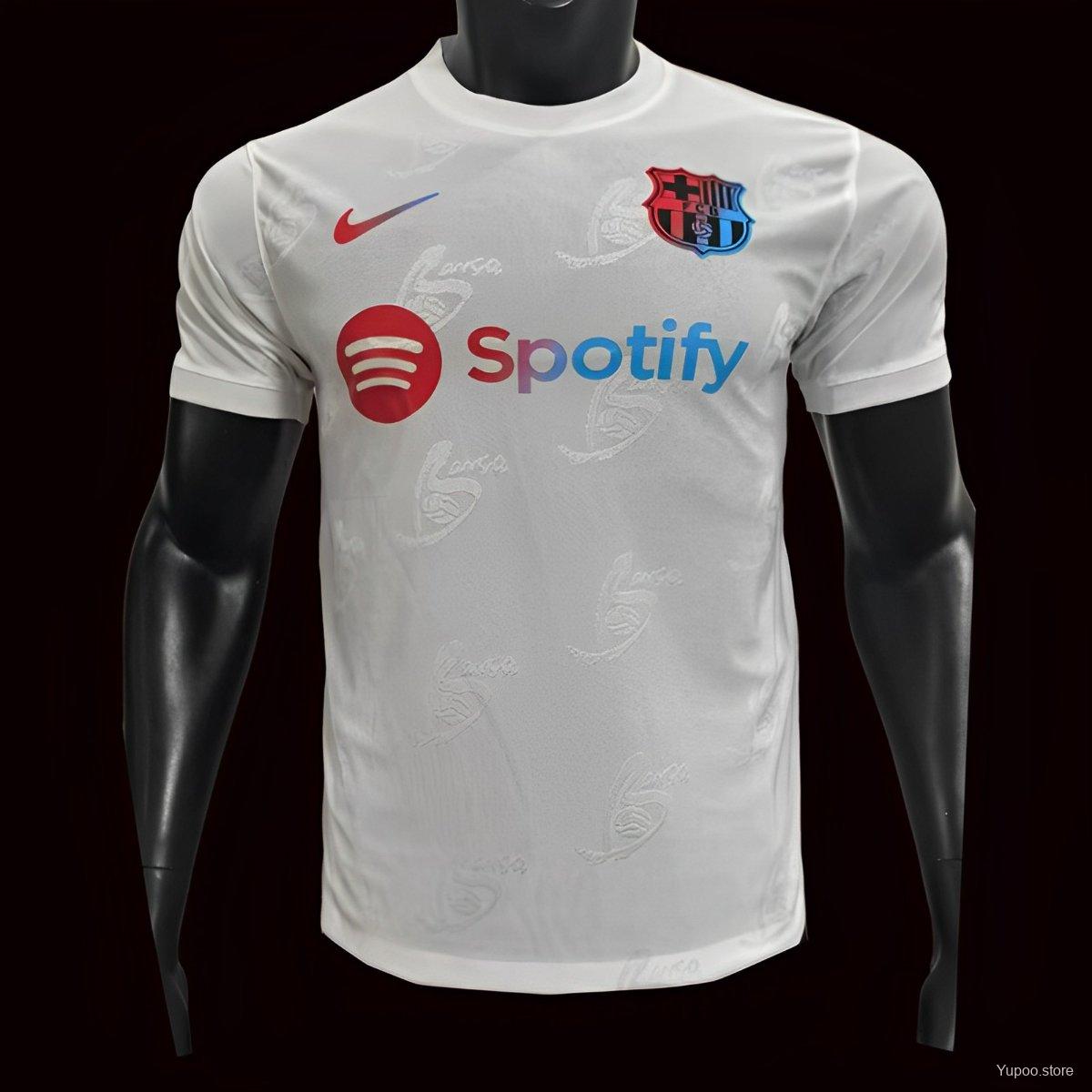 Player Version 24/25 Barcelona White Special Jersey 1:1 Thai Quality