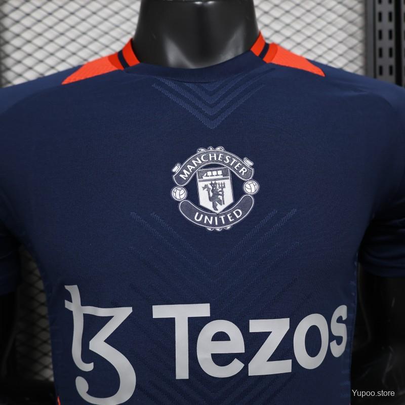 Player Version 24/25 Manchester United Navy Pre-Match Jersey 1:1 Thai quality