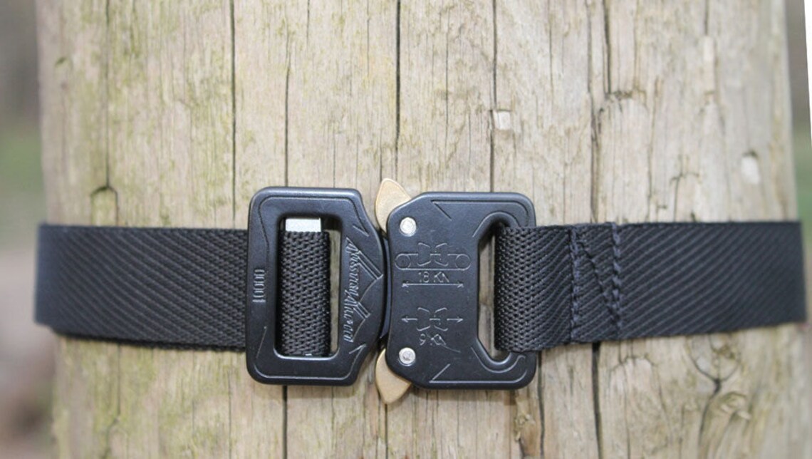 UKOM Lightweight 1" AustriAlpin Cobra Buckle Black Belt All sizes