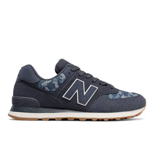 New Balance 574 Men's Running Classics Shoes - Navy/Grey (Size 6)
