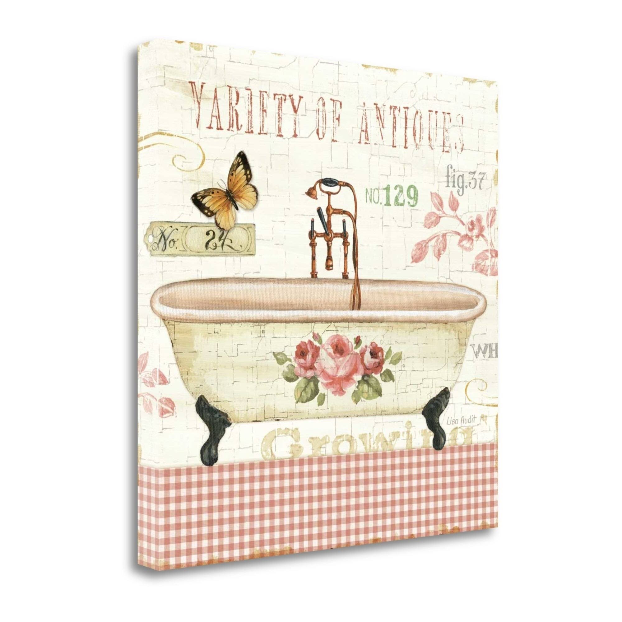 Tangletown Fine Art 24x22 x 24x22 Rose Garden III Sq No Border Giclee on Gallery Wrap Canvas