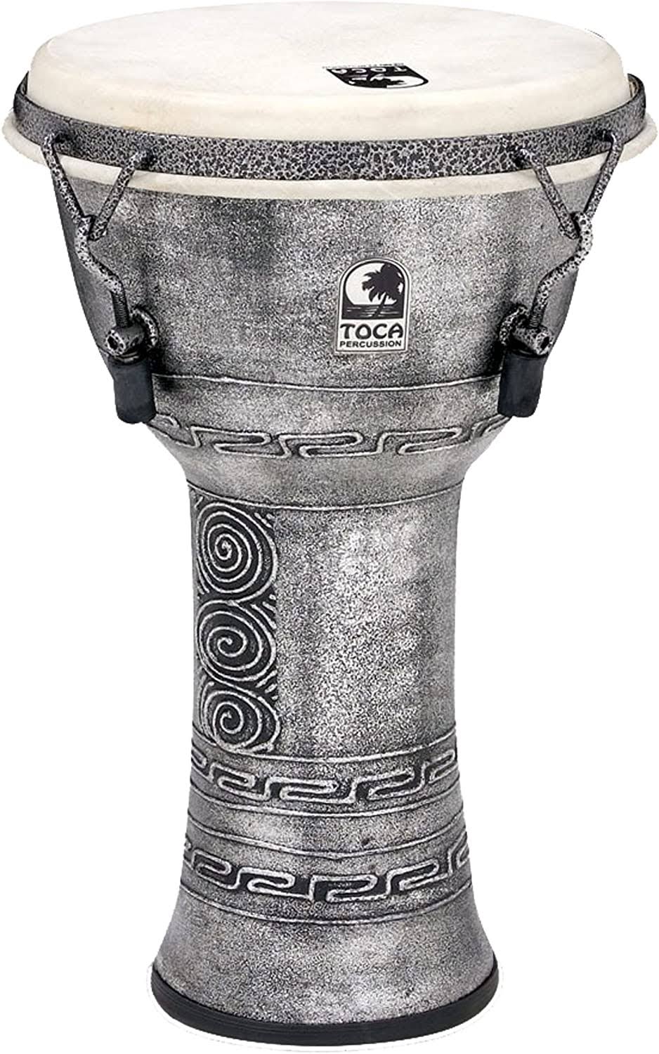 Toca 9-Inch Freestyle mechanically Tuned Djembe - Antique Silver