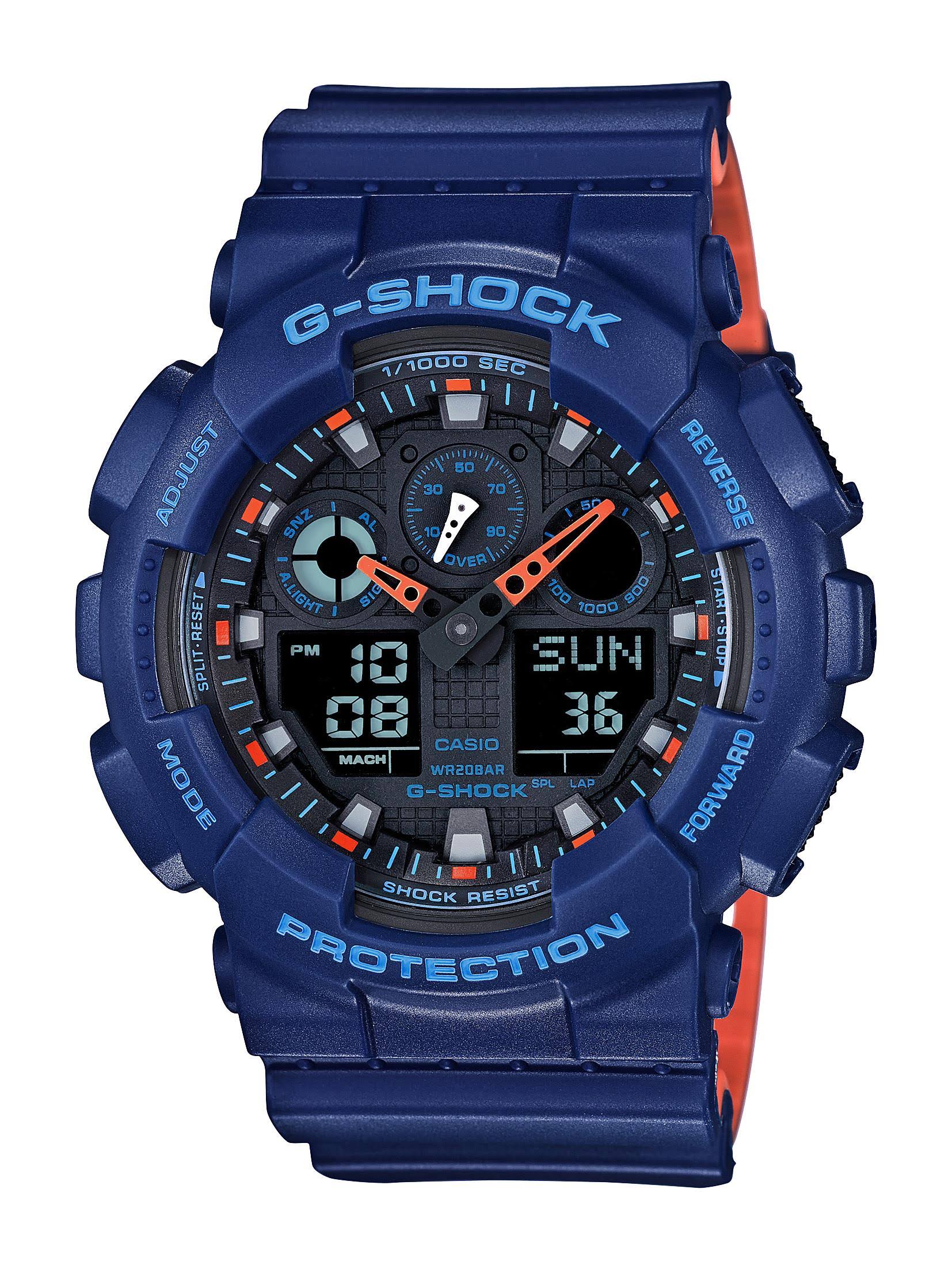 Casio G-Shock Blue Resin Men's Watch GA100L-2A