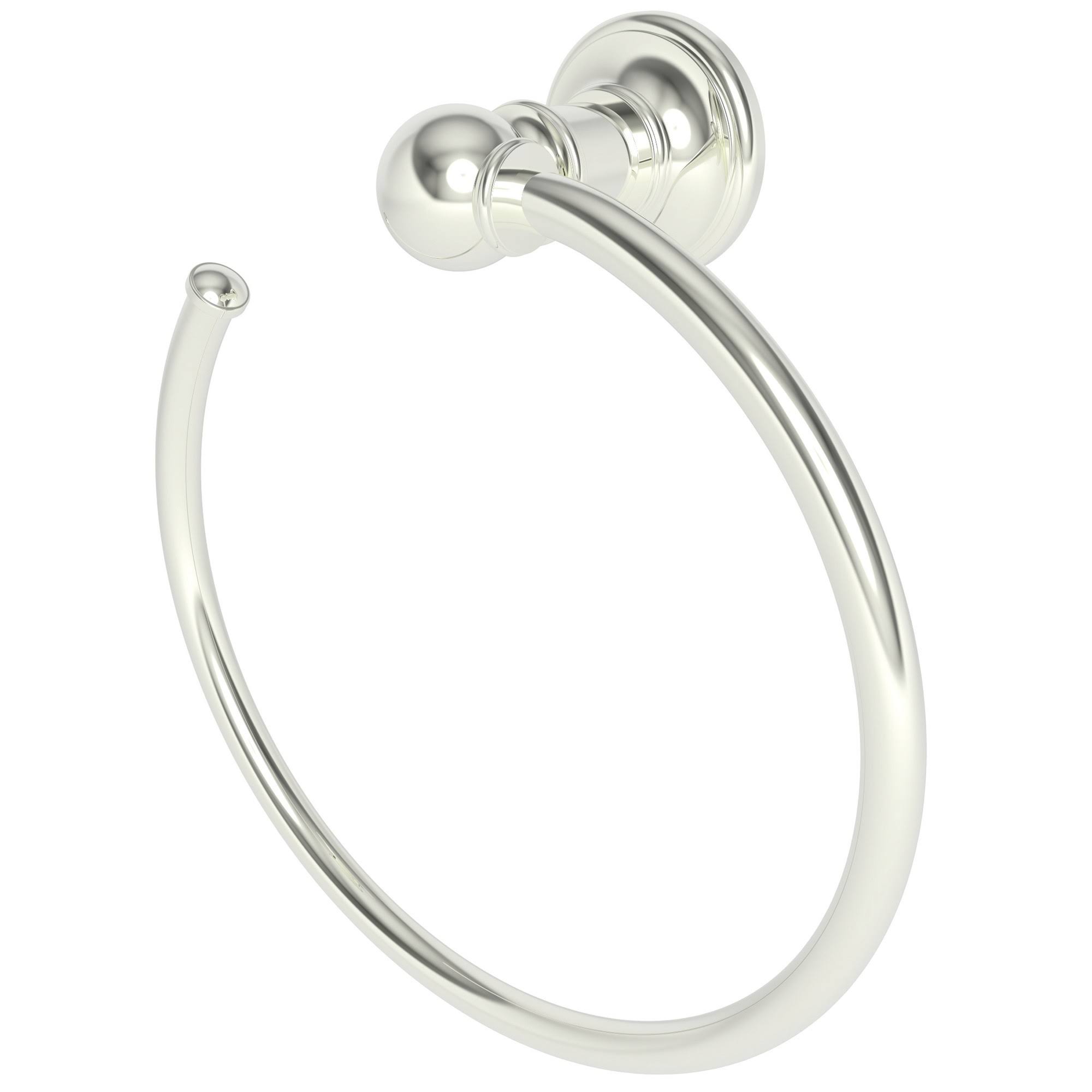 Ginger 4521/PN Columnar Open Towel Ring, Polished Nickel
