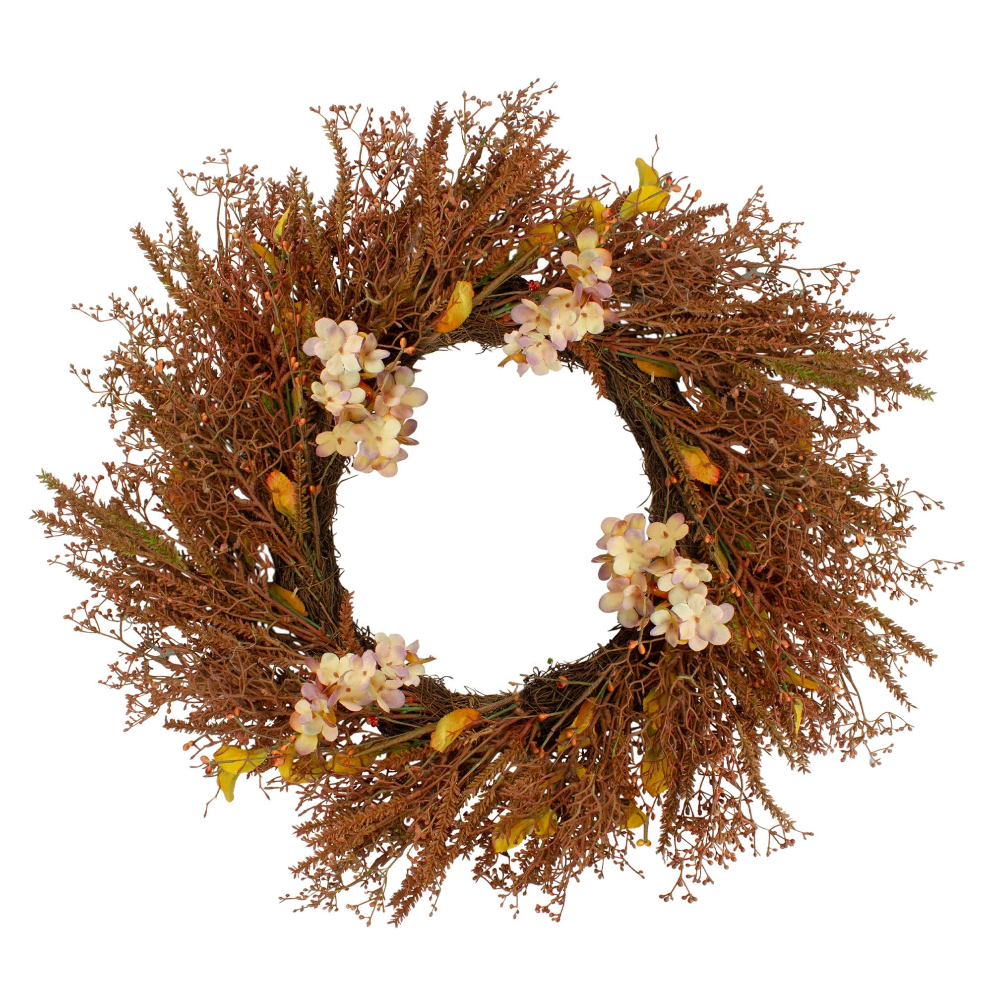 Northlight 32x22 Brown Fall Grass Autumn Harvest Artificial Wreath Unlit