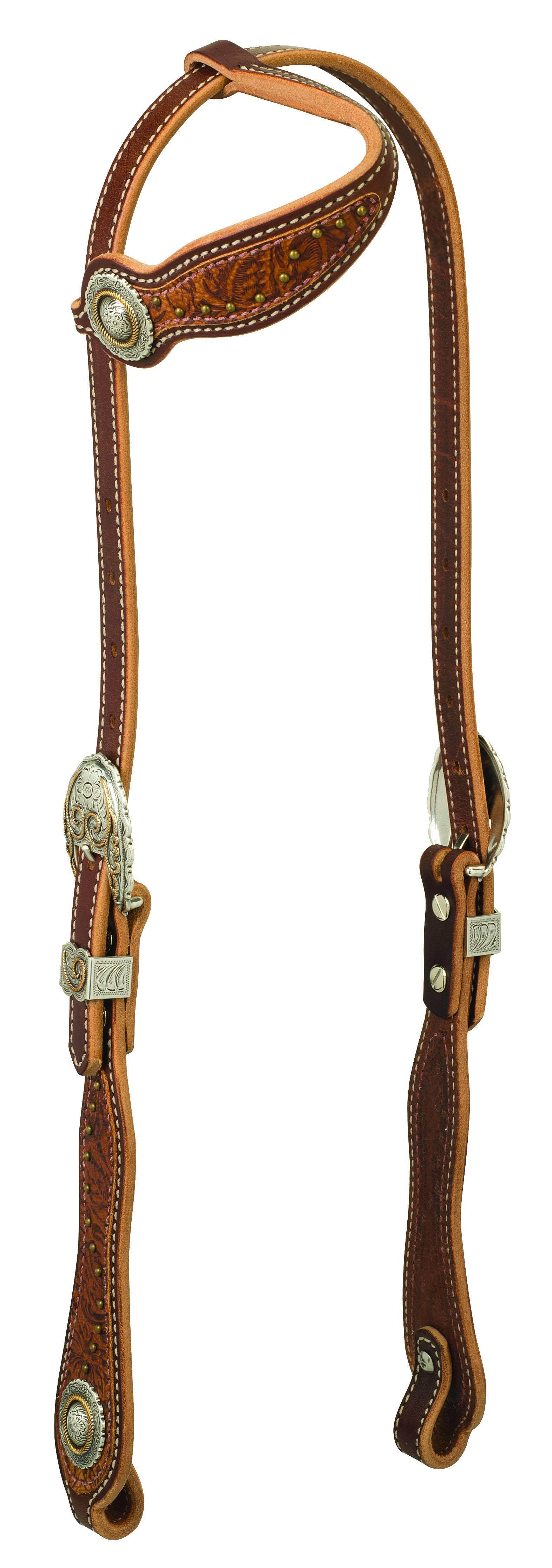 Weaver Leather Western Edge Headstall - Sunset - Sliding Ear