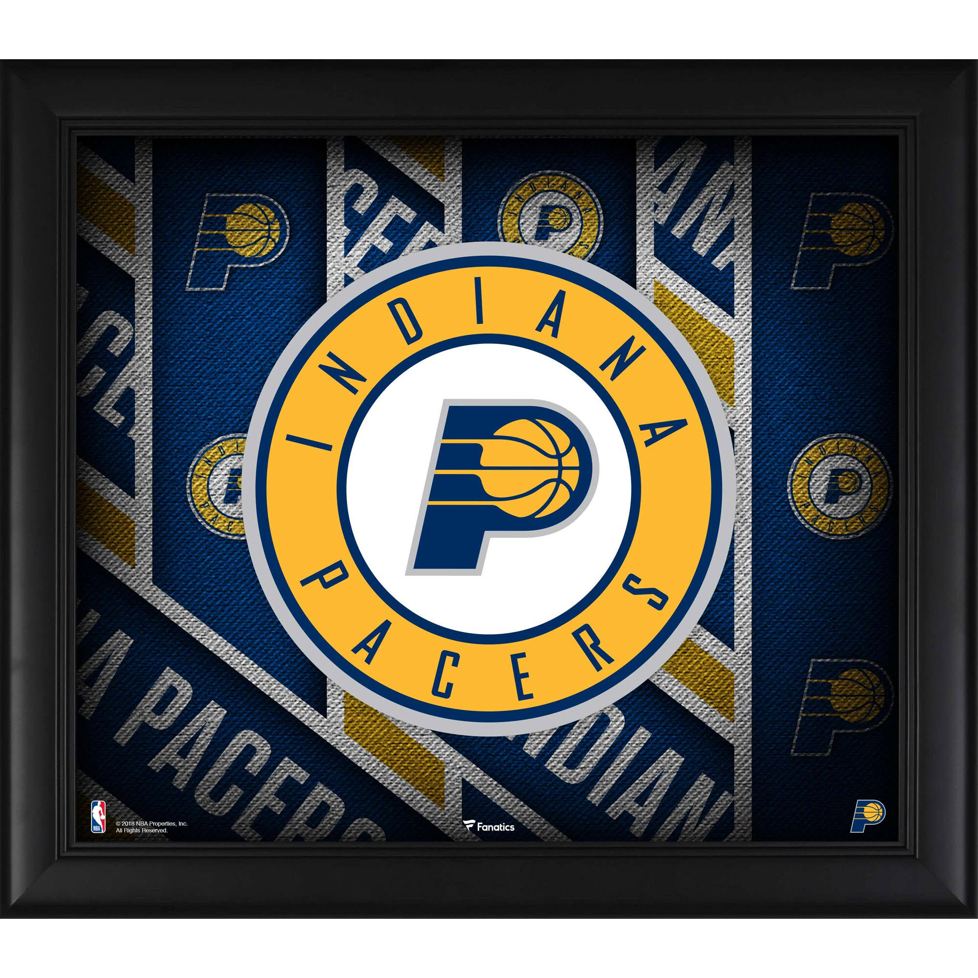 Indiana Pacers Framed 15x22 x 17x22 Team Threads Collage