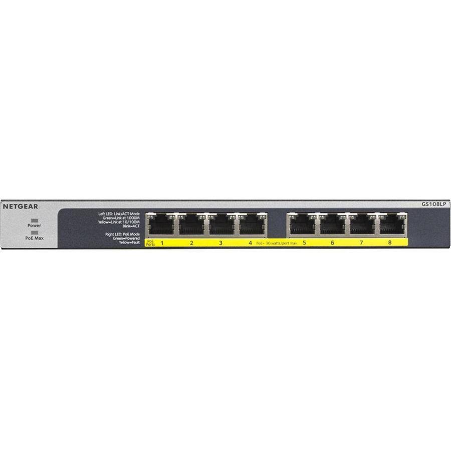 NETGEAR GS108LP Unmanaged Switch - 8 PoE+ Ethernet Ports
