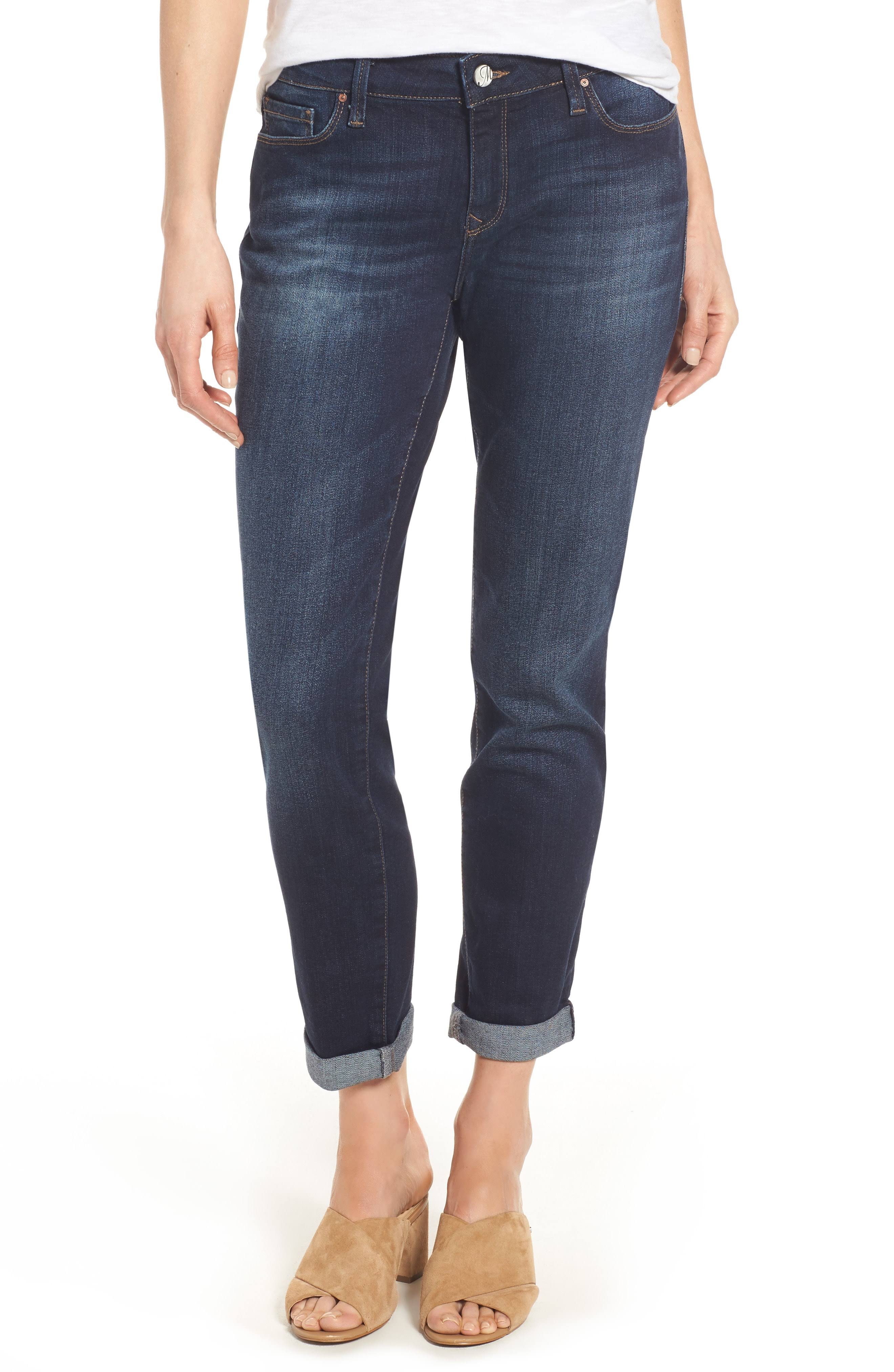 Mavi Jeans ADA Relaxed Boyfriend in Indigo Brushed Tribeca Women&s : 32 29