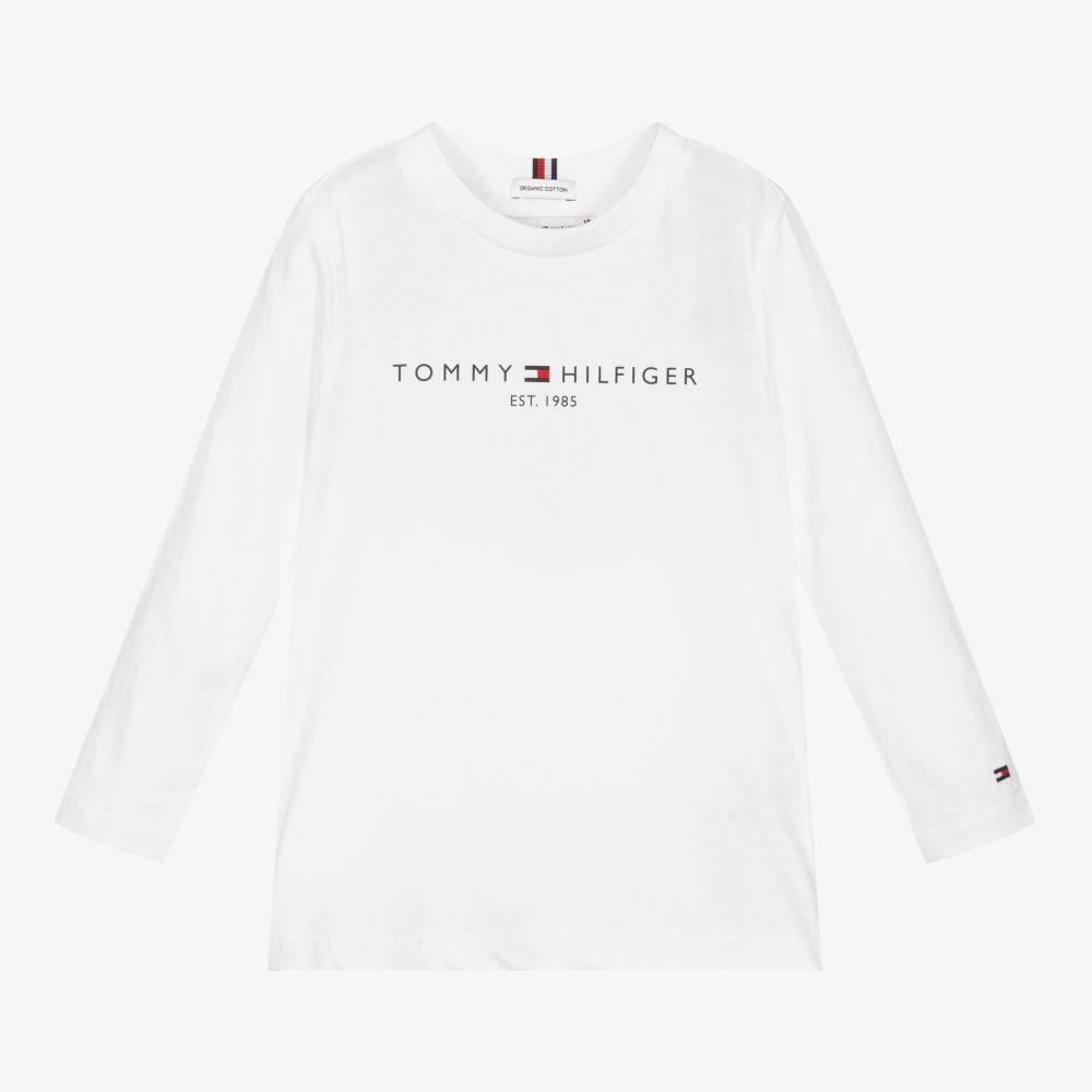 Tommy Hilfiger White Organic Cotton Top - Size: 3 Year Unisex Toddler Kids from Childrensalon
