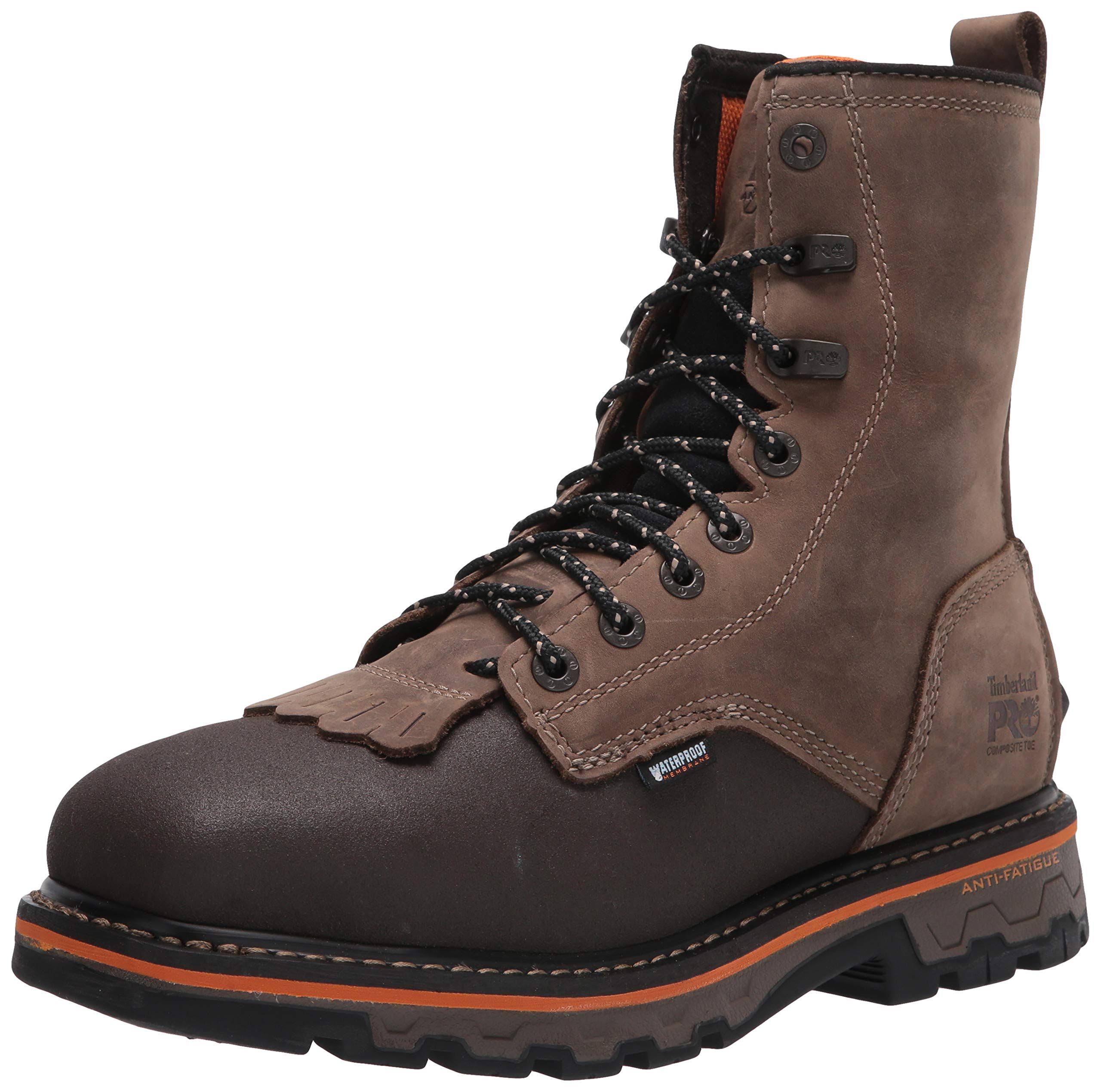 Timberland Pro True Grit 8x22 Composite Toe WP Zip 8.5 Men's Brown