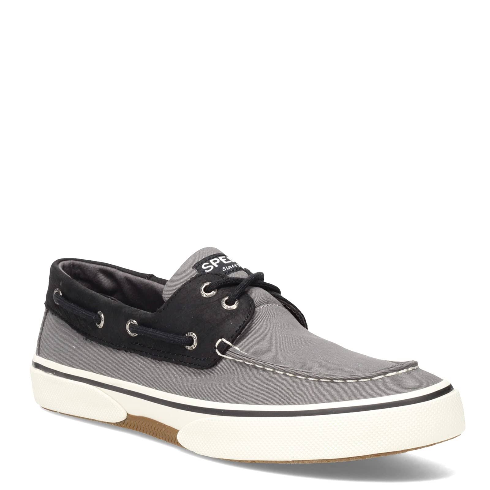 Sperry Men's, Halyard Boat Shoe Grey Black White 11.5 M